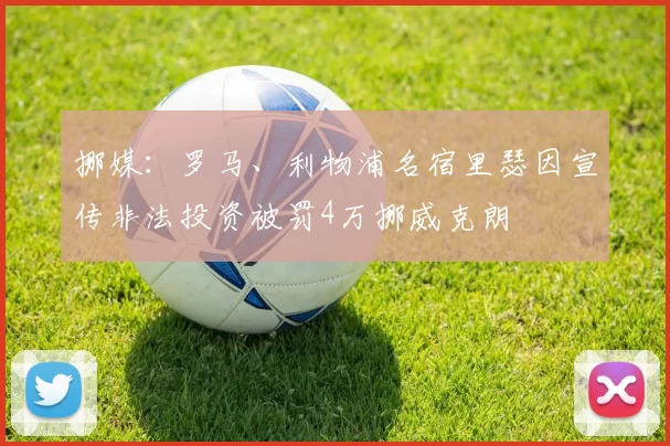 挪媒：罗马、利物浦名宿里瑟因宣传非法投资被罚4万挪威克朗